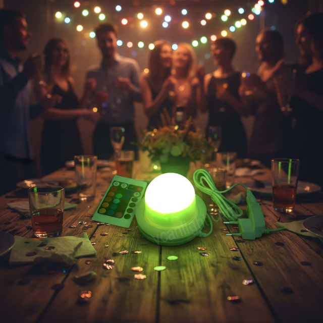 Induction Charge Lithium Battery Powered Cordless LED Light Base for Plastic Furniture