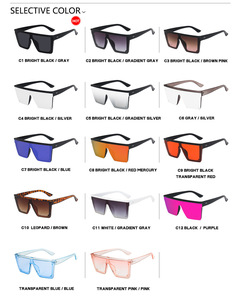 Lunettes de soleil violettes sans monture, tendance transfrontalière, surdimensionnées, monobloc, protection UV400, style urbain pour femme, conduite, style vintage <span class=keywords><strong>2020</strong></span> - Product Image 6