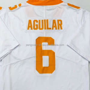 Siap untuk dikirim Joey Aguilar hitam kualitas terbaik dijahit Jersey sepak bola kampus Amerika - Product Image 3