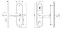 Serrure de porte d'hôtel électronique durable en acier inoxydable 304 avec stockage de données sur carte mémoire RFID