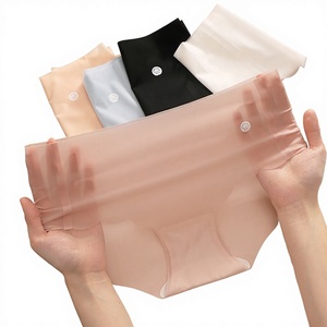 Intimo Ricamato Trasparente in Seta Ghiaccio da Donna, Sensazione Nuda, con Apertura Intima Antibatterica in Seta di Gelso, Modello Unico a Vita Media - Product Image 1