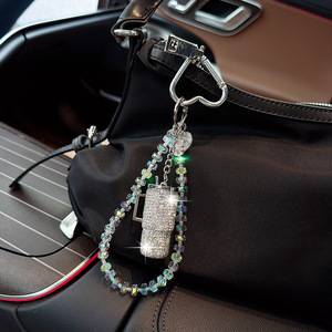Porte-clés unique en strass pour tasse d'eau, breloque créative en cristal AB perlé pour sac, porte-clés de voiture pour femmes et filles, cadeau en gros - Product Image 2