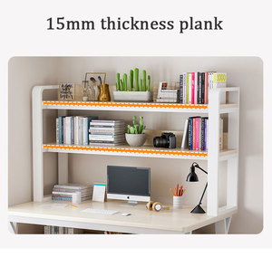 Hiện đại màu trắng đen gỗ Máy tính để bàn Bàn máy tính 2 tầng nhà phòng ngủ nghiên cứu Bàn bán buôn với giá sách - Product Image 6