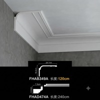 Système complet de corniche de plafond en polyuréthane avec LED et kits d'angle