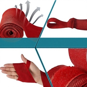 Soporte de Muñeca Rojo para Levantamiento de Pesas y Entrenamiento de Fuerza, Unisex, Transpirable, con Cierre de Gancho y Bucle, Vendas de Algodón Transpirables para las Manos - Product Image 1