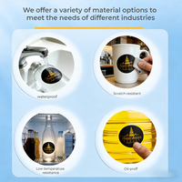 Autocollant personnalisé avec logo, imperméable, impression dorée à chaud, vinyle transparent, divers matériaux, étiquette ronde ou carrée pour aliments, bougies