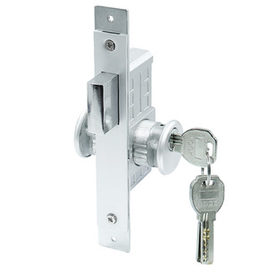 Serrure de porte en alliage d'aluminium, épaisseur 44-48mm, cylindre de qualité B pour porte en verre, ajustement universel - Product Image 1