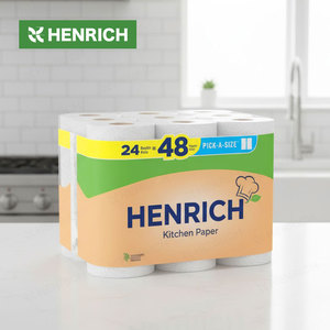 Papier toilette Henrich, 3 plis, résistant, doux, blanc, rouleau de papier toilette en bambou écologique, fourniture d'usine Kleenxy, usage domestique - Product Image 2