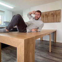 Table à manger extensible moderne de 46 cm transformable en 300 cm avec banc, mobilier de salle à manger pour la maison et les fêtes