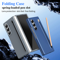 Étui de luxe antichoc en TPU+PC avec emplacement pour stylo et support magnétique pour Z Fold 3/4/5/6/7