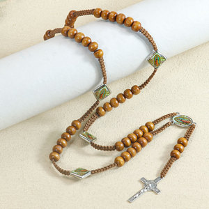 Religious Jewelry Handmade Catholic <strong>Rosary</strong> Prayer Beaded Saint Benedict Charm Cross Pendant Necklace <strong>Christianity</strong> Easter Gift - Product Image 3