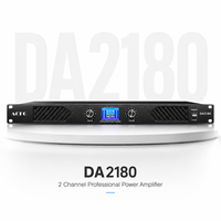 Amplificateur de puissance numérique 2 canaux 1800W avec affichage, amplificateur professionnel haute puissance pour DJ, sonorisation, haut-parleur, caisson de basses, audio haute résolution XLR