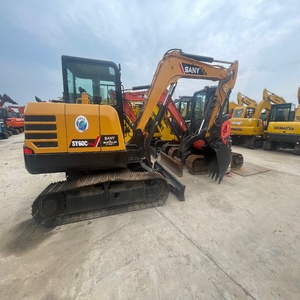 Mini-excavatrice d'occasion SANY SY60C Pro, 6 tonnes, diesel, hydraulique, avec godet de 0,25 m, moteur, engrenage, roulement - Product Image 1