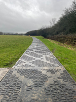 Tapis de protection de sol en PE 4x8 pour chantiers de construction - Tapis temporaires pour zones boueuses avec services de moulage et de découpe