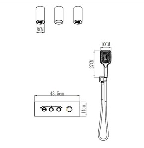 Set <span class=keywords><strong>Doccia</strong></span> Incassato Intelligente a Temperatura Costante - <span class=keywords><strong>Doccia</strong></span> a Soffitto Minimalista con Tubo Luminoso a Quattro Funzioni - Product Image 5