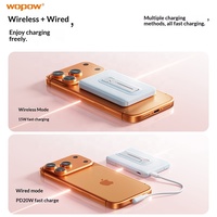 Batterie externe ultra-fine portable 15w 20W avec charge magnétique rapide sans fil 10000mah