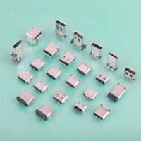 Conector USB-C MUP de 16 Pines, de Fila Única, SMT, para PCB 2.0, Conector de Cargador Móvil, Conector Hembra para Cable, para Servicio de IA