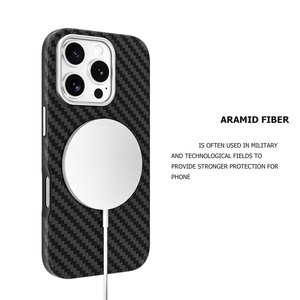 Étui de téléphone magnétique anti-empreintes digitales en fibre de carbone aramide TPU violet <span class=keywords><strong>charbon</strong></span> fin, moulage par injection, antichoc, design simple et élégant - Product Image 5