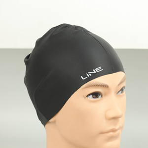Live Silicone Swimming Cap Black Unisex Adult Size Breathable Comfortable For Swimming - Product Image 1