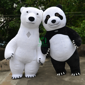 <span class=keywords><strong>Costume</strong></span> <span class=keywords><strong>da</strong></span> Mascotte Personalizzato Gonfiabile a Grandezza Naturale, <span class=keywords><strong>Panda</strong></span> e Orso Polare Cartoon per Adulti - Product Image 2