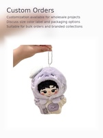Tenue de poupée en coton personnalisée 10cm 20cm, combinaison à capuche en peluche méduse violette, adorable tenue de poupée, vente en gros