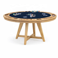Table de poker en bois de luxe professionnelle de 18 pouces, personnalisable pour les divertissements et les jeux de casino
