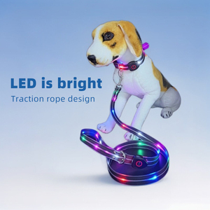 ปลอกคอสัตว์เลี้ยงแบบนุ่มลายทางเรืองแสง LED ทำจากไนลอน PVC ตกแต่งด้วยริบบิ้น ชาร์จ USB ได้ เป็นมิตรกับสิ่งแวดล้อม ปลอกคอป้องกันสำหรับสุนัข - Product Image 5