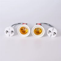 Led Socket E14 to E27 Plastic IP20 Lamp Holder Adapter with Mount Lighting Accessories