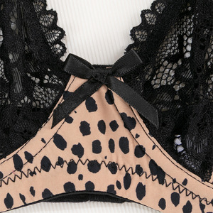 Nuova Lingerie Sexy con Stampa Leopardata per Taglie Forti, Set Reggiseno Traspirante in Pizzo Ultra-sottile - Product Image 4