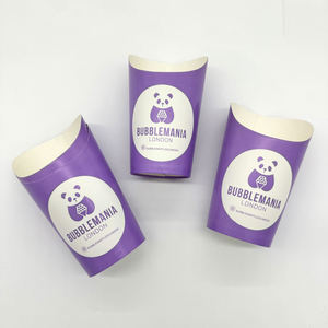 Custom per uso alimentare tazze di carta per patatine fritte con Logo con bolle Waffle scatola di Popcorn per Sushi coni di salumi wafer Waffle - Product Image 5