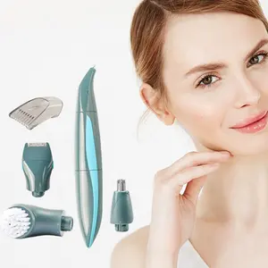 Waterdichte Batterij Oplaadbare Elektrische Oor En Neus Haar Trimmer 4 In 1 Draadloze Baard Kapper Trimmer Voor Dames Mannen