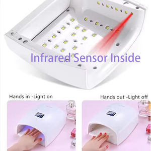 Máquina secadora de uñas LED UV inalámbrica HJS de 66W, Sensor infrarrojo <span class=keywords><strong>con</strong></span> LED de 33 piezas para esmalte de uñas <span class=keywords><strong>normal</strong></span> y esmalte morado - Product Image 3