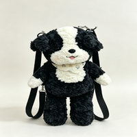 Tas Selempang Anjing Trendy Model Boucle, Tas Hewan Modis dengan Tali yang Dapat Disesuaikan untuk Penggunaan Sehari-hari