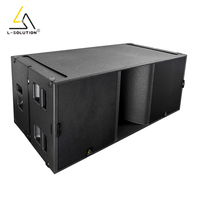 LS KS28 Dual 18 Inch 2400W 4 Ohm Sistem Audio Profesional Speaker Panggung Luar Ruangan Dalam Ruangan Bass Sound System Subwoofer Aktif Bertenaga