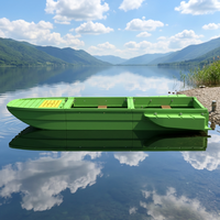Bateau de pêche modulaire en PE pour deux personnes avec flotteurs latéraux, conception robuste et épaissie à montage rapide, écologique et recyclable, idéal pour les travaux en étang