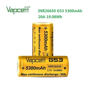 <span class=keywords><strong>Vapcell</strong></span> G53 INR26650 5300มิลลิแอมป์ต่อชั่วโมง20A 3.6โวลต์สามารถชาร์จได้เซลล์แบตเตอรี่ลิเธียมไอออนสำหรับพลังงานแบบพกพา - Product Image 5