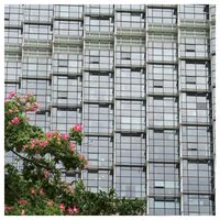 PRIMA Mur-rideau en aluminium et verre au design moderne, double vitrage, cadre unitaire, façade araignée pour applications hôtelières