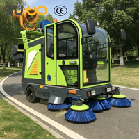Balayeuse électrique routière avec cabine, bac à poussière de 180 L, système de nettoyage haute pression, directement de l'usine