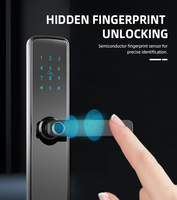 Accueil Hôtel Appartement Bureau Smart Tuya Poignée Numérique Serrure Intelligente Électronique Biométrique Empreintes Digitales rfid Carte Clé Serrure De Porte