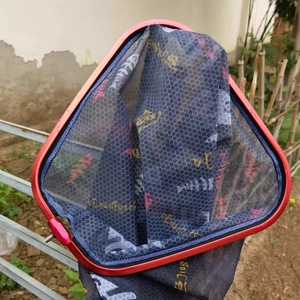 Tête de épuisette en alliage d'aluminium Boyuan, anneau épaissi et approfondi, filet anti-accrocs pour poisson, grande maille en nid d'abeille noire pour gros poissons - Product Image 5