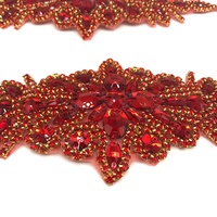 Aplique de Cristal para Vestido de Novia S608, Aplique de Pedrería, Parche de Flores con Diamantes