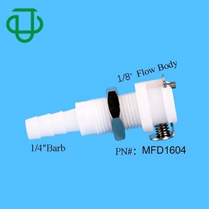 Plastic Quick release inserts de tube coupling 3/8" barb 1/4" insert Disconnect Fitting Valved/ Non-Valved Connector - Product Image 1