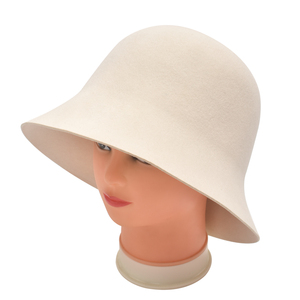 Chapeau cloche en feutre de laine pour femmes Style vintage une pièce moulé 100 pour cent chapeau en laine pour l'automne et l'hiver - Product Image 2