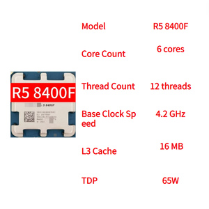 R5 8400F Am5 Mới Máy Tính Để Bàn Máy Tính Bộ Vi Xử Lý CPU Khay Hộp 6 Lõi 12 Chủ Đề 4.2Ghz L3 Cache16MB 65W R5 8400F - Product Image 3