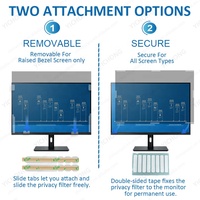 Filtre de confidentialité anti-lumière bleue bidirectionnel pour moniteur de bureau 32 pouces 16:9, anti-reflet, anti-espionnage, anti-traces de doigts, protection d'écran