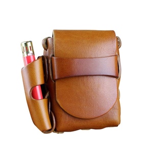 Wholesale Luxury Men's Smoking Accessories Genuine Leather Pouch for Tobacco <b>Lighters</b> & Cigars - Product Image 2