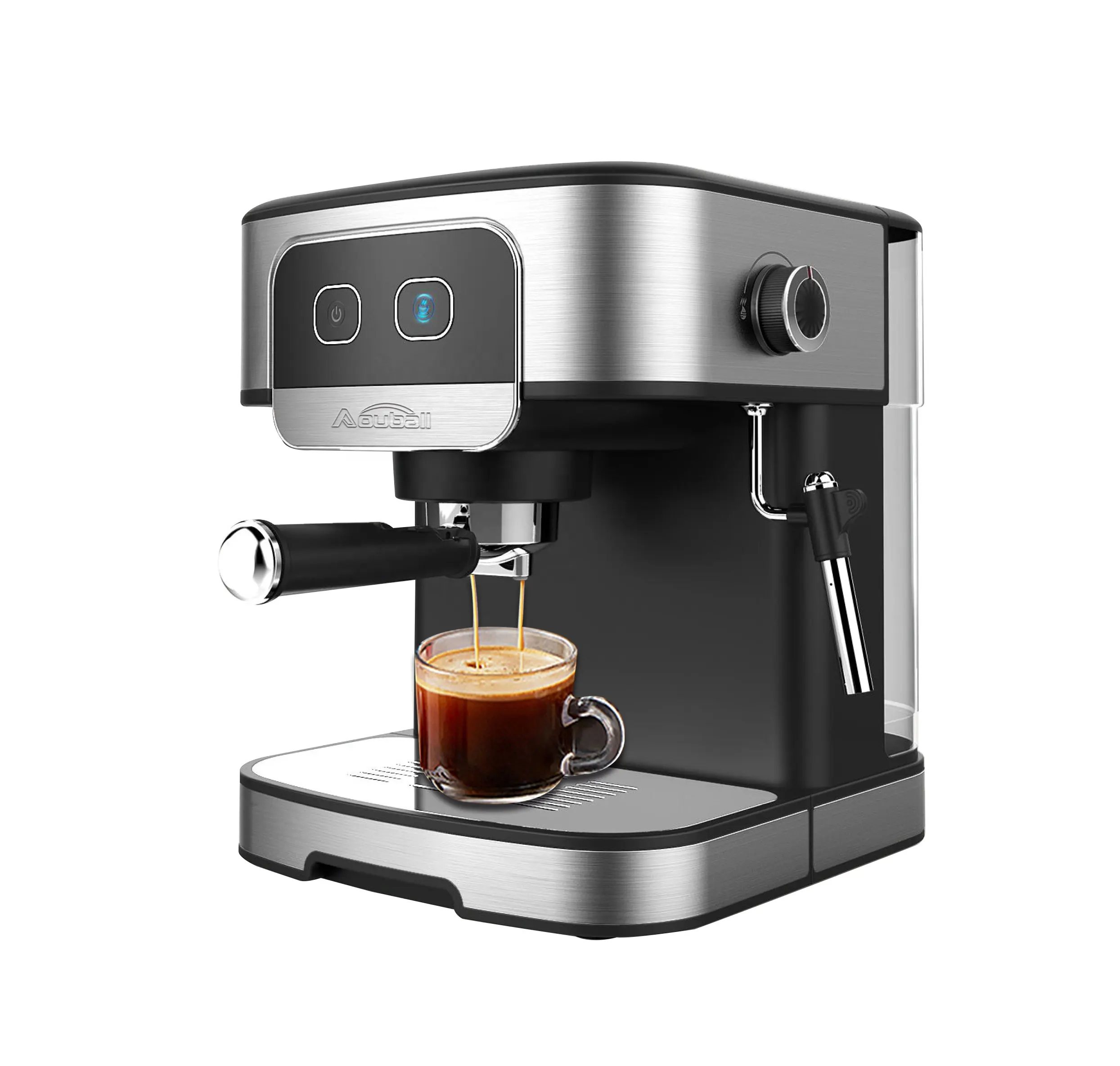 Özelleştirilmiş destek ayrılabilir su tankı elektrikli Espresso kahve makinesi paslanmaz çelik