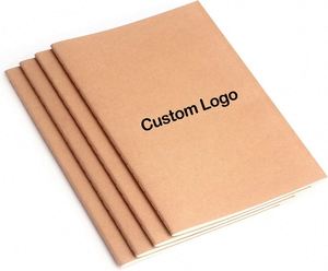 Carnet de composition A5 personnalisable imprimé en kraft avec reliure cousue, 80 feuilles - Cadeau pour le bureau ou l'école - Product Image 1