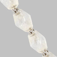 Lustre suspendu design moderne en cristal et perles pour escalier et salle à manger, décoration artistique