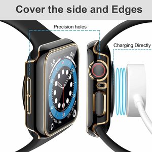 Custodia Protettiva Rigida in Vetro Temperato per <span class=keywords><strong>Apple</strong></span> <span class=keywords><strong>Watch</strong></span> 11 10 9 8 <span class=keywords><strong>49mm</strong></span> 46mm 42mm 44mm 40mm 41mm 45mm con Cornice in Plastica e Paraurti - Product Image 3